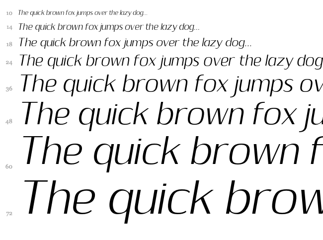 Sumptuous Light font waterfall